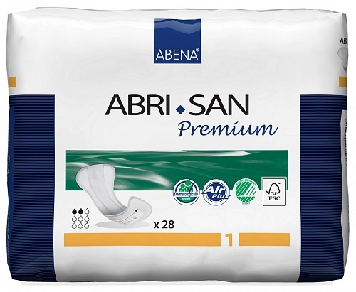 Урологические прокладки Abri-San Premium -1, 10x22 см, 200 мл, 28 шт.