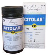 CITOLAB 2GK - діагностичні тест-смужки для визначення глюкози, кетонів 50 шт.
