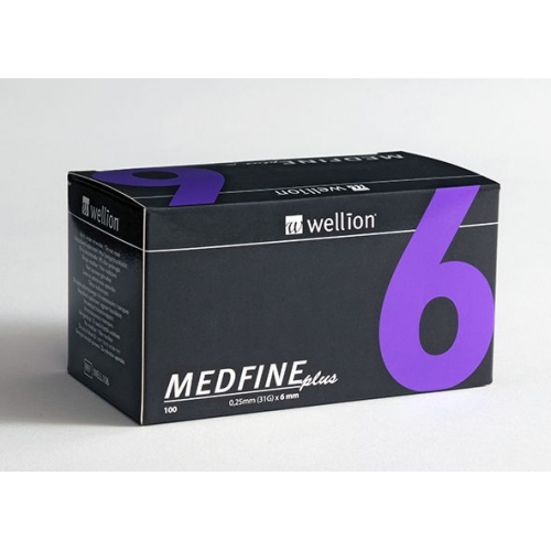 Універсальні голки Wellion MEDFINE plus для інсулінових шприц-ручок 6мм (31G x 0,25 мм)