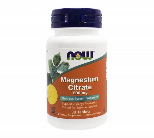 Витамины NOW MAGNESIUM Citrate (магния цитрат), таблетки №30