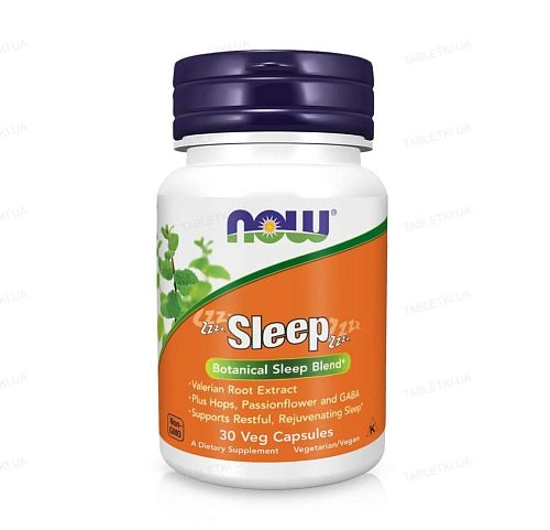 NOW SLEEP растительная смесь для хорошего сна, 30 капсул