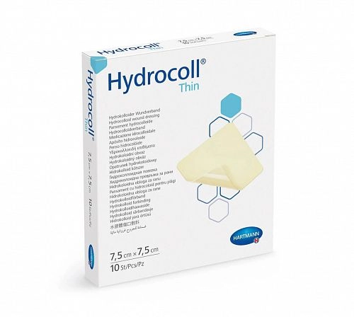Гидроколлоидная повязка Hydrocoll Thin 7.5 x 7.5 см (Hartmann, Германия)