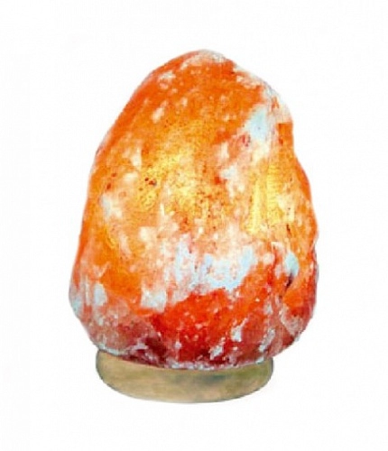 Соляний світильник "Скеля" з кольоровою лампочкою (4-5 кг), (Україна)